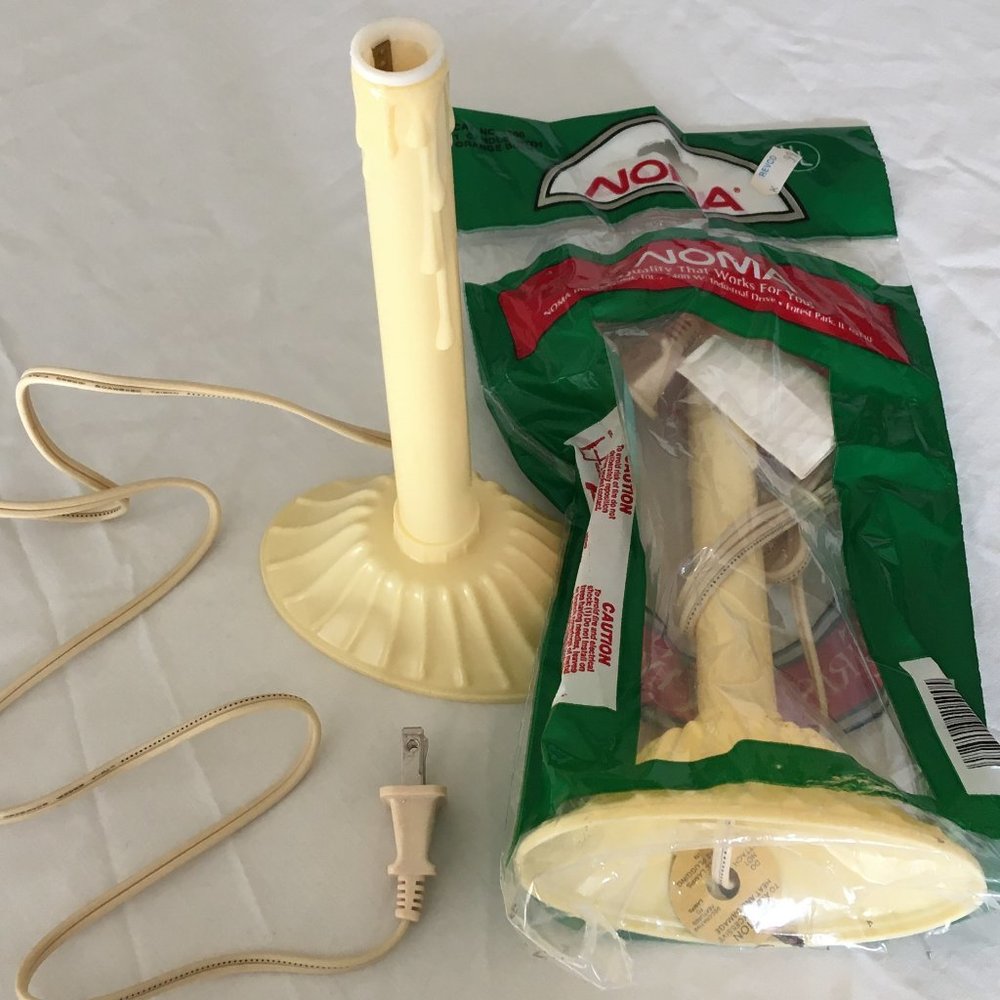 Vintage Noma Christmas electric plastic drip style candle lights holiday decor